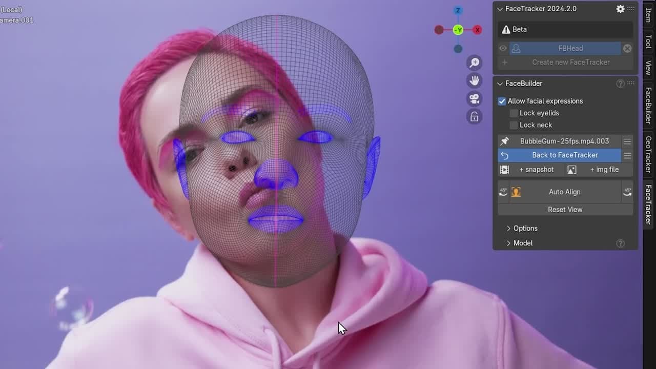 FaceTracker voor Blender