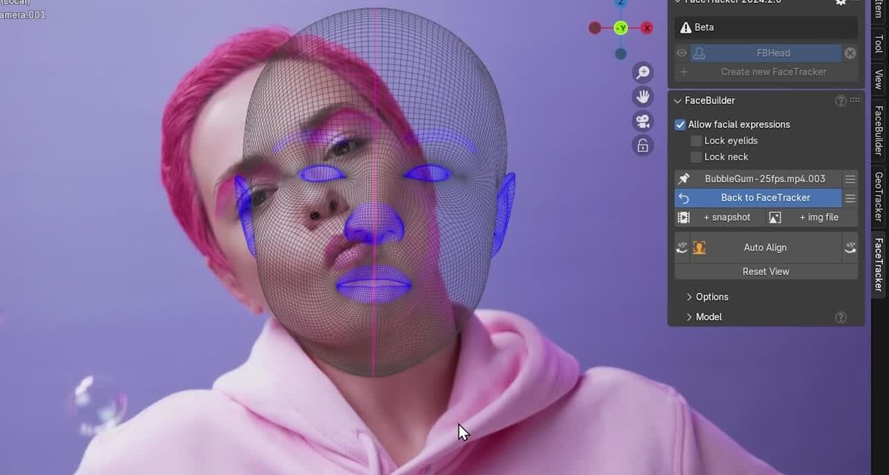 FaceTracker for Blender